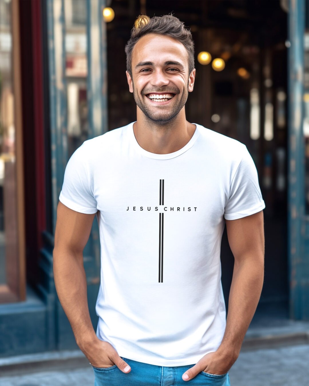 Jesus Christ Cross White